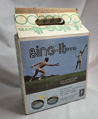 BING-IT Tennis Lawn Game Noble & Cooley Granville Tambourine Vtg 70s Made in USA