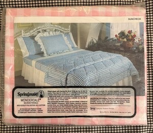 Vintage Mid Century”Suncheck”  Twin Flat Sheet by Springmaid, New In Sealed Pack