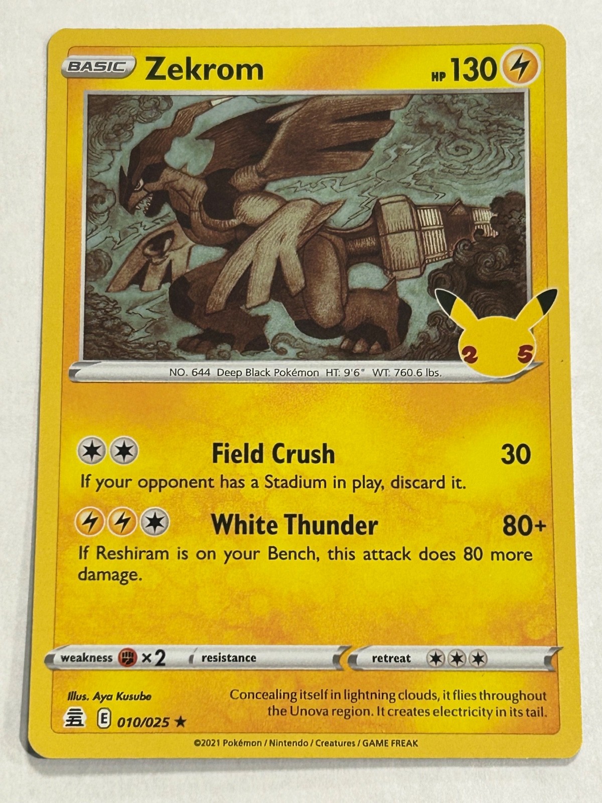 Zekrom 010/025 Celebrations Holo Pokemon TCG 25th anniversary