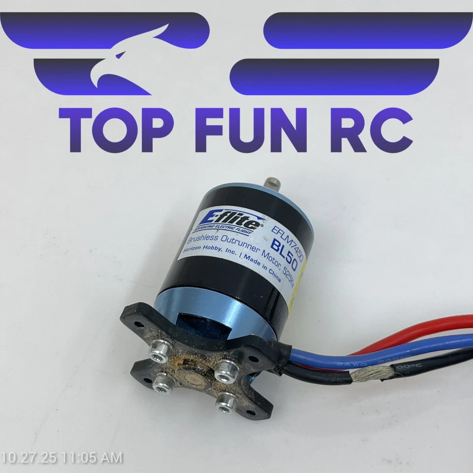 E-Flite EFLM7450 BL50 525Kv Outrunner w/ 60A Brushless ESC Untested - Image 2 of 3