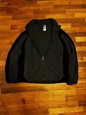 The North Face Men's Black Full Zip Jacket Size M Stand-Up Collar Logo