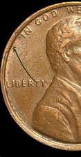 1972 Error Lincoln Penny Rim Cud