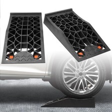 Low Profile Car Ramps Heavy Duty 20 Degree Slope 2 Pcs Vehicle Lifting Jack Supp