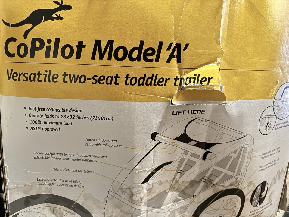 Kit de conversión de remolque y cochecito para bicicletas CoPilot pliega almacenamiento EZ Foto 3 de 4