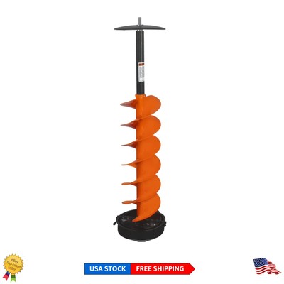 Versatile 8-Inch Ice Drill with Dual Flat Blades   Perfect for Ice Fishing