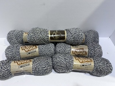 Vintage 7 Skeins+ Blue White Ragg Wool 3 Ply Wool Blend Yarn by Sew Simple #8913
