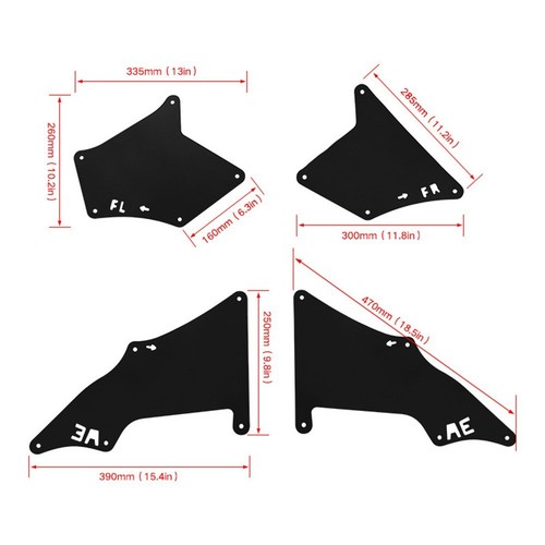 Front Wheel Mudguard EVA Rubber Mudguard Car Maintenance Easy Installation - Picture 8 of 11