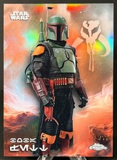2025 Topps Chrome Star Wars AV-11 BOBA FETT Aurebesh Variation 15/99 SP