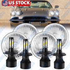 4pc For Chevy Corvette 1962-1982 Dot 5.75 5-34 Inch Headlights Halogen Hilo