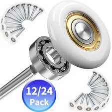 12/24 Quiet Garage Door Roller Nylon Door Wheel Replacement W/ 6200ZZ Bearing A