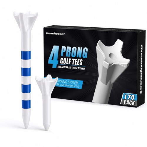 Goashpeaot 170 Pack Golf Tees, Pro 4 Line Marking System Plastic Golf ...