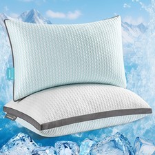 Cooling Pillows Standard Size Set of 2, Shredded Memory Foam Pillows 2 Pack, ...