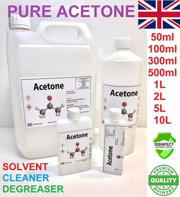 Aceton 100% REINER Entfetter Lösungsmittel Reiniger Acryl Nagel Kleber Entferner KOSTENLOSER VERSAND