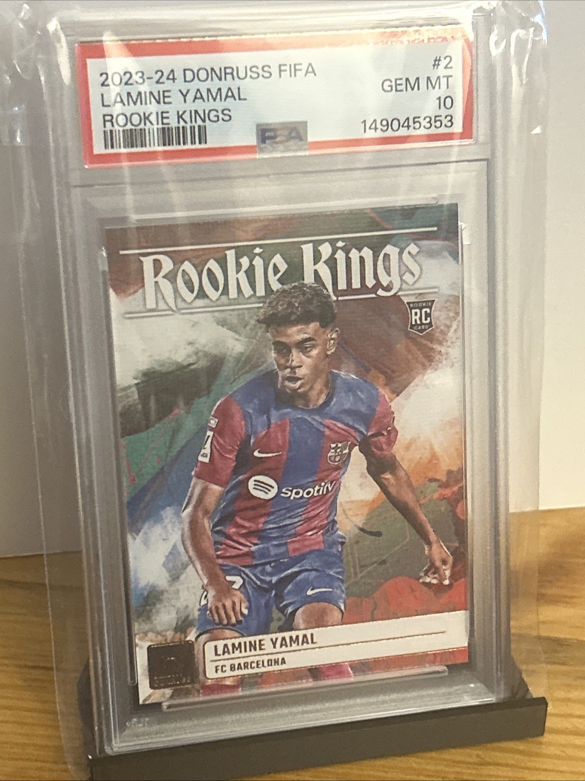 Panini Donruss FIFA 2023-24 Lamine Yamal Rookie Kings #2 RC PSA 10 Barcelona