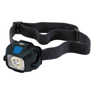 DRAPER COB/SMD LED Wireless/USB Rechargeable Head Torch, 6W, 400 Lumens, USB-C C - Image 2