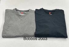 Rugged Elements Men's 2-Pack Sueded Long Sleeve Crew Tee, Dark Blue/Gray, S