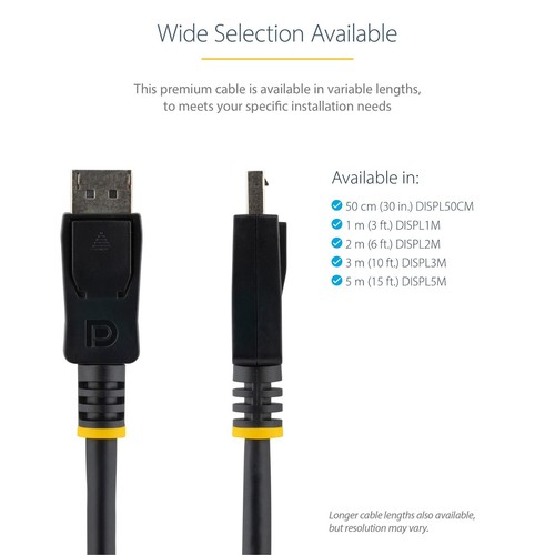DisplayPort 1.2 Short Cable - 4K x 2K Ultra HDS VESA Certified StarTech - 第 2/9 張圖片