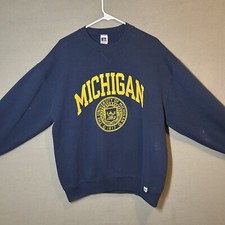 VTG University of Michigan Crew Blue XL Russell Athletic USA Made