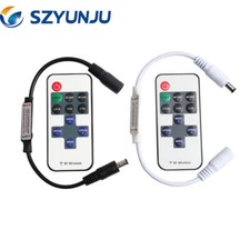 DC 5V-24V Mini RF Wireless Remote 11 Keys Led Dimmer Controller For Single Color