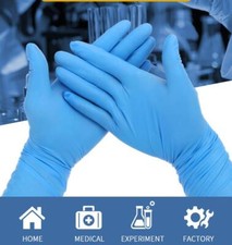 Blue Nitrile Medical Lab Gloves Powder Latex Free Food Grade Disposable Glove
