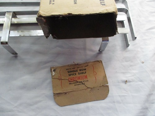The Holly Line Utility & Spice Shelf Hollander Tool MFG. Chromium * ORIGINAL BOX - Picture 6 of 6