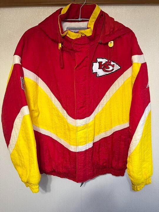 Vintage 90s Kansas City Chiefs Satin Varsity Jacket Size M NFL Retro