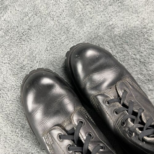 Stivali commando militare vintage Itshide pelle nera punta acciaio UK 8,5 EU 43 - Foto 11 di 13
