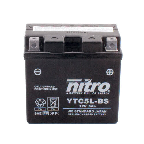Batterie für SMC Pyton 100 2005 Nitro NT5L / YTX5L-BS SLA AGM GEL geschlossen - Bild 1 von 1