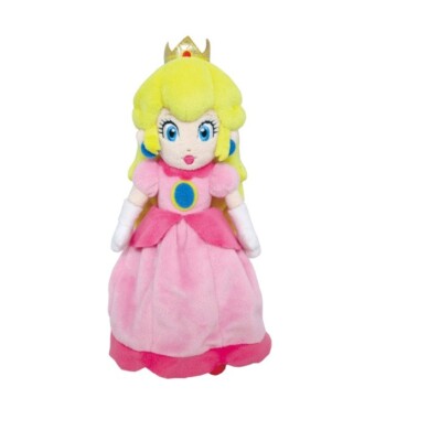Little Buddy Super Mario Bros  Peach Stuffed Animal Plush Doll 10'' Toy