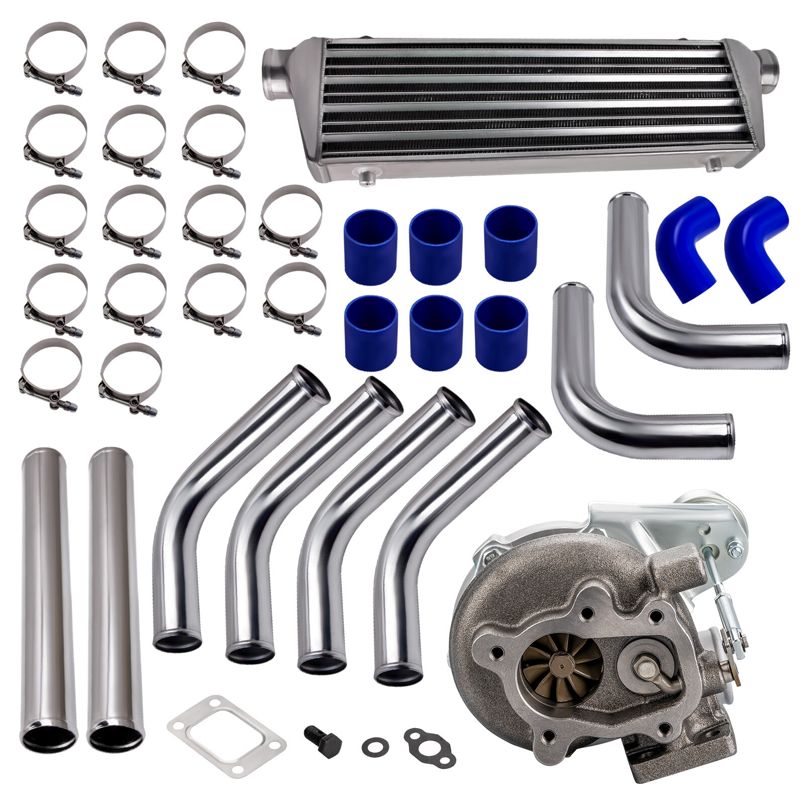 GT28 GT2871 Universal T25 GT2860 Turbo Turbine A/R .64 w/ Intercooler & Pipe Kit