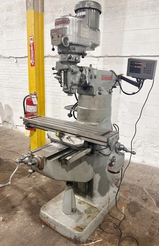 BRIDGEPORT 2HP VERTICAL MILL - DRO, Power Feed Table    See Video