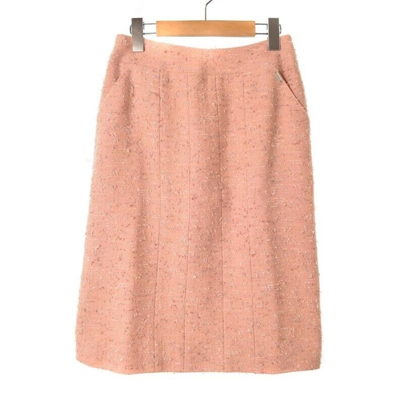 Chanel Tweed Suit Set Up Jacket Skirt Knee Length… - image 9