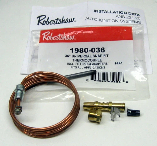Robertshaw Thermocouple 36" 1980-036 Snap Fit Universal (51-1455)