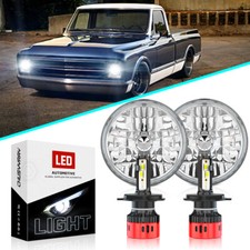 Led Headlight Drl Light H4 H13 7 Inch For 1947-1957 Chevrolet Truck Gmc Pickup