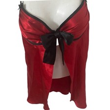 Women's Red Satin Babydoll Lingerie Nightgown Size Medium NWT
