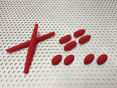 LINEGEAR Complete Replacement Rubber Set for Oakley Mars - Red [MA-CRS-RD]