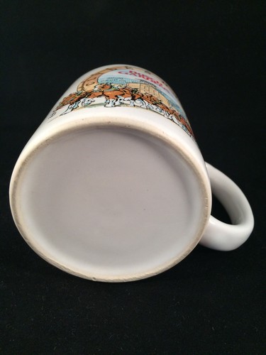 Vtg Busch Gardens Clydesdale Horse Barn Coffee Tea Cup Mug Horses - Picture 2 of 2