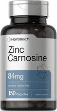 Zinc Carnosine Supplement  84mg  150 Capsules  Non-GMO  by Horbaach