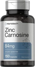 Zinc Carnosine Supplement | 84mg | 150 Capsules | Non-GMO | by Horbaach