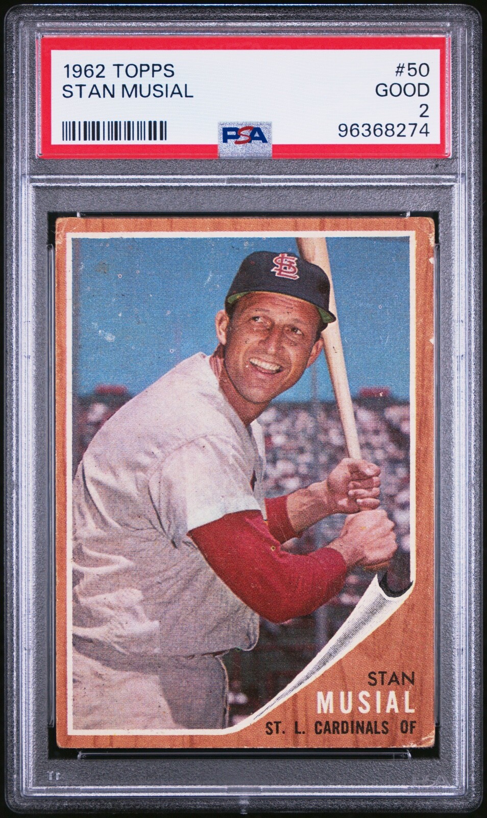 1962 TOPPS 50 STAN MUSIAL PSA 2 GOOD