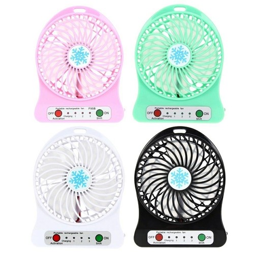 Mini VENTILATORE Portatile USB Ricaricabile Da Viaggio Led Ufficio Per Auto Casa - Foto 5 di 5