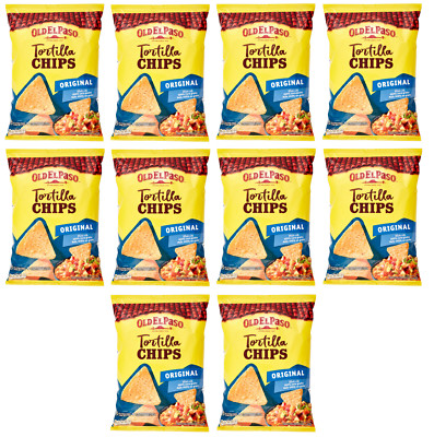 10x Old el Paso Tortilla Original,Mexikanische Spezialitäten,Mais Chips 185g