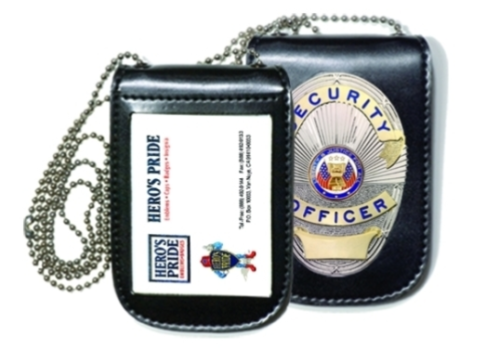 Badge holder with ID carrier and neck chain