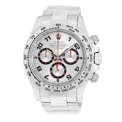 ROLEX 18K White Gold 40mm Daytona Racing Cosmograph 116509 Warranty 2008 Box