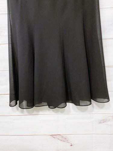 R&M Richards Womens Maxi Skirt Size 12 Black Lined Back Zip - Picture 4 of 8