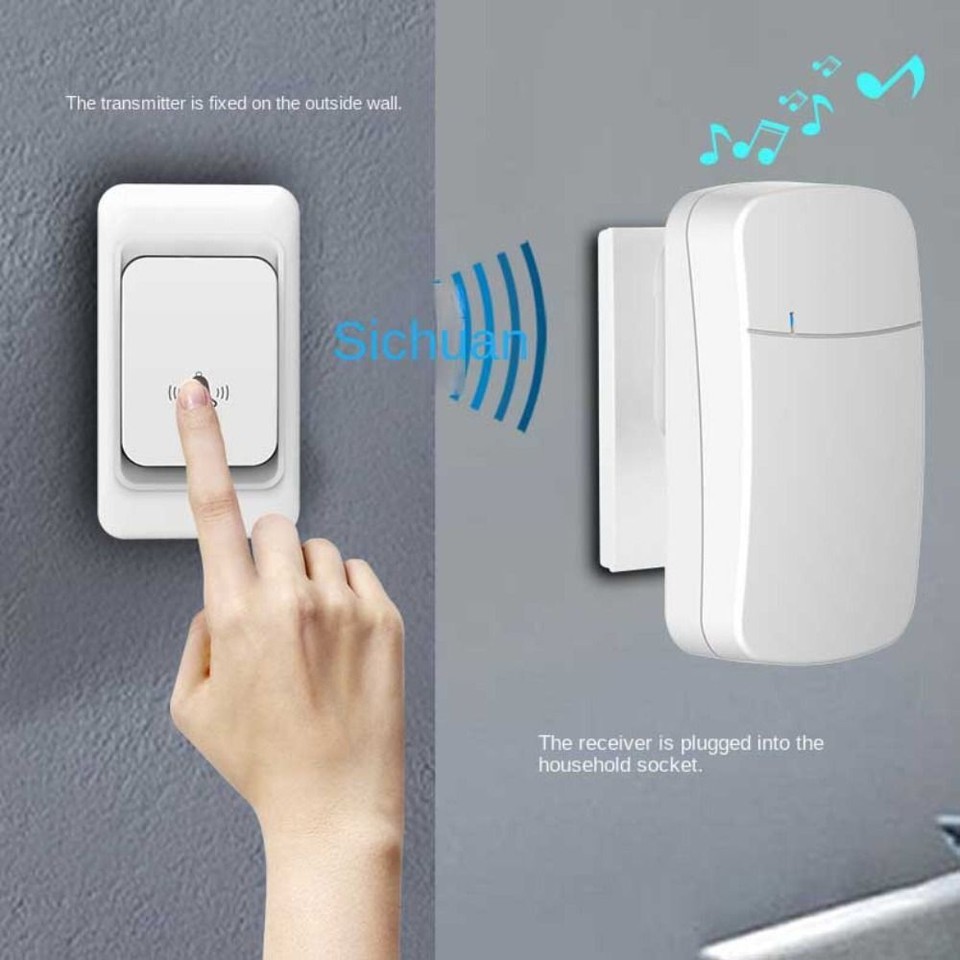EU UK US Plug Door Bell Wireless Door Hardware Doorbell Home