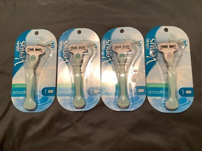 ~ 4 Brand New Gillette Venus Sensitive Smooth Razors ~