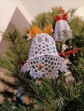   Campanelle, adobbi, natale,uncinetto 