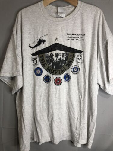 Vintage The Moving Wall 2002 Graphic T-Shirt Adult Men's Size XXXL 3XL - Afbeelding 1 van 11