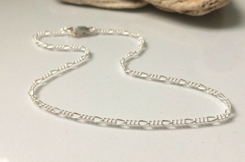 Sterling Silber Figarokette Fußkettchen, zierliches Fußkettchen, Geschenk für Frauen